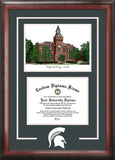 Michigan State University, Linton Hall,11w x 8.5h  Spirit Graduate Frame with Campus Image