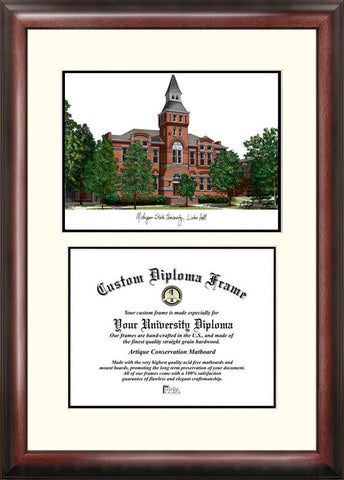 Michigan State University Linton Hall Scholar Diploma Frame