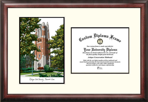 Michigan State University Beaumont Hall Scholar Diploma Frame