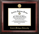 Central Michigan University  11w x 8.5h Gold Embossed Diploma Frame