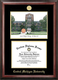 California State University, Northridge 11w x 8.5h Gold Embossed Diploma Frame with Campus Images Lithograph