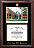 St. Cloud State 11w x 8.5h Gold Embossed Diploma Frame with Campus Images Lithograph
