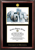 University of Minnesota 11w x 8.5h Gold Embossed Diploma Frame with Campus Images Lithograph