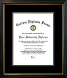 Petite Black Gold Trim, Double Black Mats-Certificate Frame