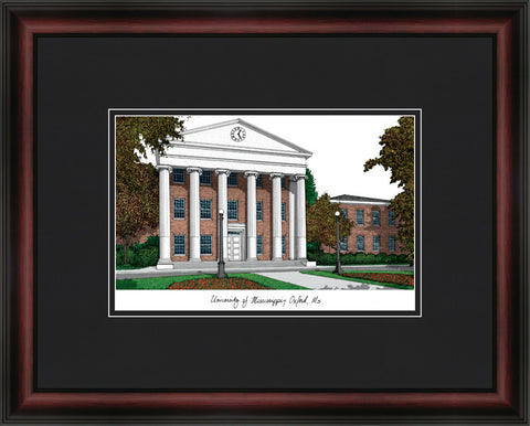 University of Mississippi Academic Framed Lithogrpaph