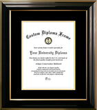 Classic Black Certificate Frame with Black & Gold Mats