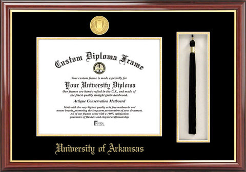 University of Arkansas Tassel Box and Diploma Frame