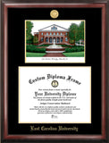 University of Dayton Gold Embossed Diploma Frame with Campus Images Lithograph