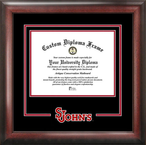 St. Johns Red Storm 11w x 8.5h Spirit Diploma Frame