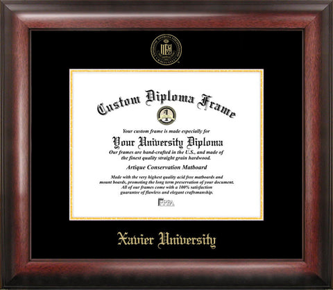 Xavier University Gold Embossed Diploma Frame