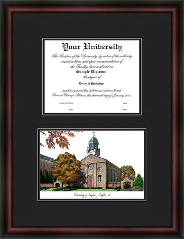 University of Dayton 11w x 8.5h Diplomate Diploma Frame