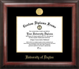 University of Dayton Gold Embossed Diploma Frame