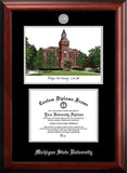 Loyola Marymount 11w x 8.5h Silver Embossed Diploma Frame with Campus Images Lithograph