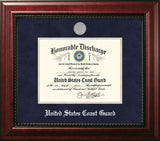Coast Guard 8.5x11 Discharge Executive Frame with Silver Medallion