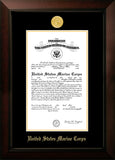 Marine Certificate Legacy Frame with Gold Medallion