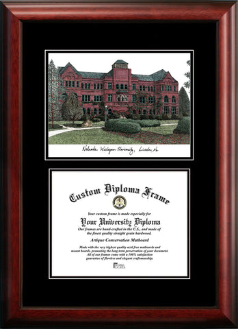 Nebraska Wesleyan University 11w x 8.5h Diplomate Diploma Frame
