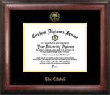 The Citadel 16w x 20h  Gold Embossed Diploma Frame