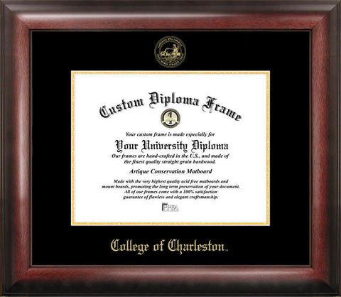 College of Charleston 16w x 20h  Gold Embossed Diploma Frame