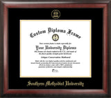 Southern Methodist University Gold Embossed Diploma Frame