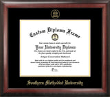 Southern Methodist University 11w x 8.5h Gold Embossed Diploma Frame