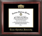 Texas Christian University 11w x 8.5h Gold Embossed Diploma Frame