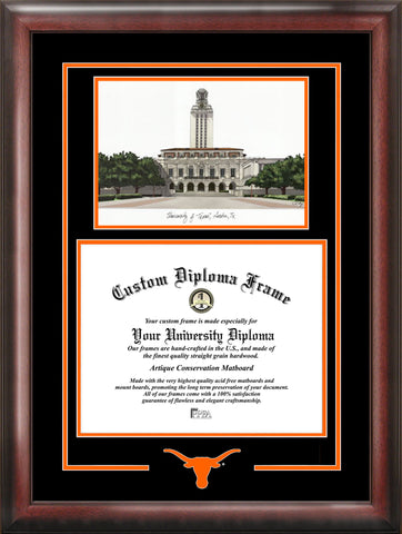 University of Texas, Austin Longhorns 14w x 11h Spirit Graduate Frame Diploma Frame