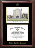 Abilene Christian University 11w x 8.5h Gold Embossed Diploma Frame with Campus Images Lithograph