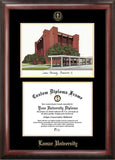 Lamar University Gold Embossed Diploma Frame with Campus Images Lithograph
