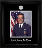 Air Force 8x10 8x10 Portrait Black Frame Silver Medallion
