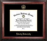Liberty University 11w x 8.5h Gold Embossed Diploma Frame