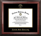 Norfolk State 11w x 8.5h Gold Embossed Diploma Frame