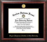 Virginia Tech 15.5w x 13.5h Gold Embossed Diploma Frame