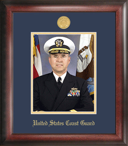 Coast Guard 8x10 Portrait Frame Gold Medallion