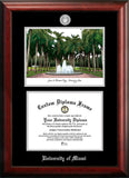 Cal State Long Beach 11w x 8.5h Silver Embossed Diploma Frame with Campus Images Lithograph