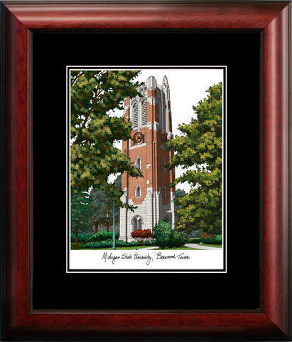 Michigan State University, Beaumont Hall  Academic Framed Lithograph