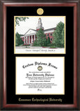 Tennessee Tech University 11w x 8.5h Gold Embossed Diploma Frame with Campus Images Lithograph