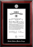 Marine Certificate Classic Mahogany Frame with Silver Medallion