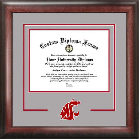 Washington State Cougars Spirit Diploma Frame