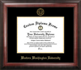 Western Washington University 11w x 8.5h Gold Embossed Diploma Frame