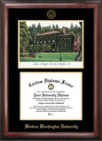 Western Washington University 11w x 8.5h  Gold Embossed Diploma Frame with Campus Images Lithograph