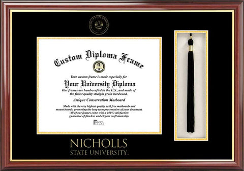 Nicholls State 11w x 8.5h Tassel Box and Diploma Frame