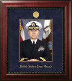 Coast Guard 8x10 Portrait Executive Frame with Gold Medallion