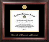 University of Wisconsin, Milwaukee 10w x 8h Gold Embossed Diploma Frame