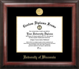 University of Wisconsin  - Madison 10w x 8h  Gold Embossed Diploma Frame