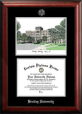 Appalachian State University 11w x 8.5h Silver Embossed Diploma Frame with Campus Images Lithograph