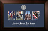 Air Force Collage Photo Legacy Frame with Silver Medallion