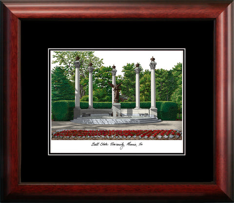Ball State University 10w x 8h  Academic Framed Lithograph