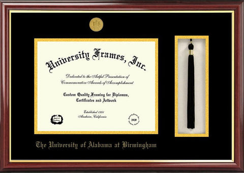 University of Alabama, Birmingham 11w x 8.5h Tassel Box and Diploma Frame